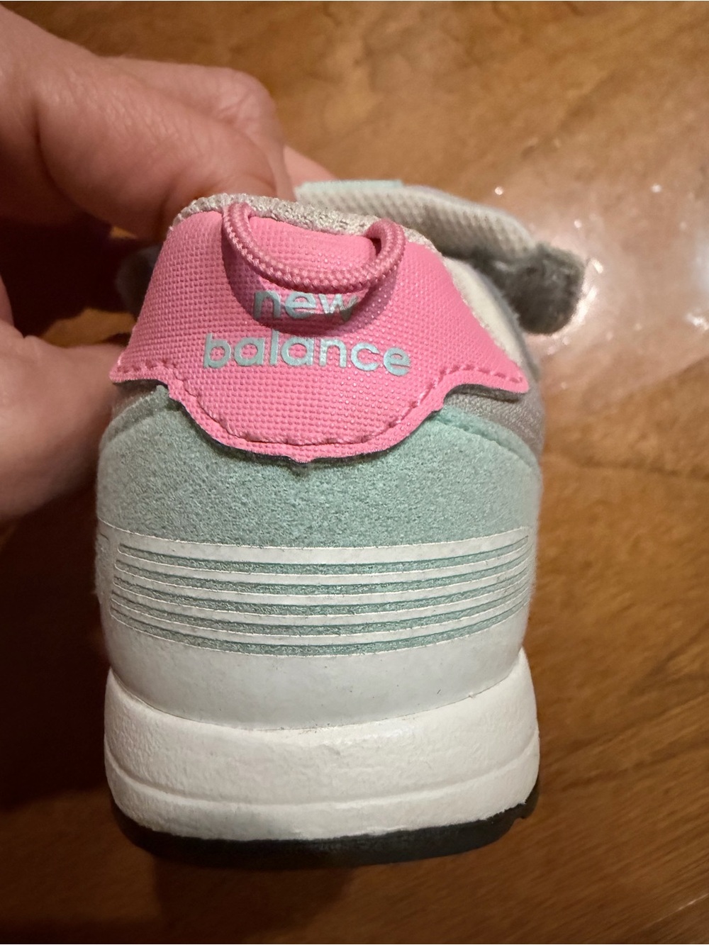 New Balance 515 NEW-B Hook & Loop Toddler Girls Sneakers Gray Pink Mint Size 6 - Picture 7 of 7